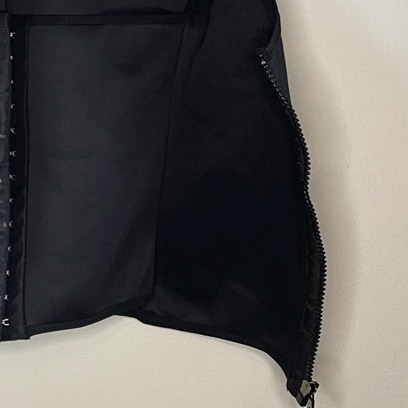 Black Trainer Corset Body Shaper Underbust Cinchers Sweat Tank Adjustable Straps - Picture 7 of 8